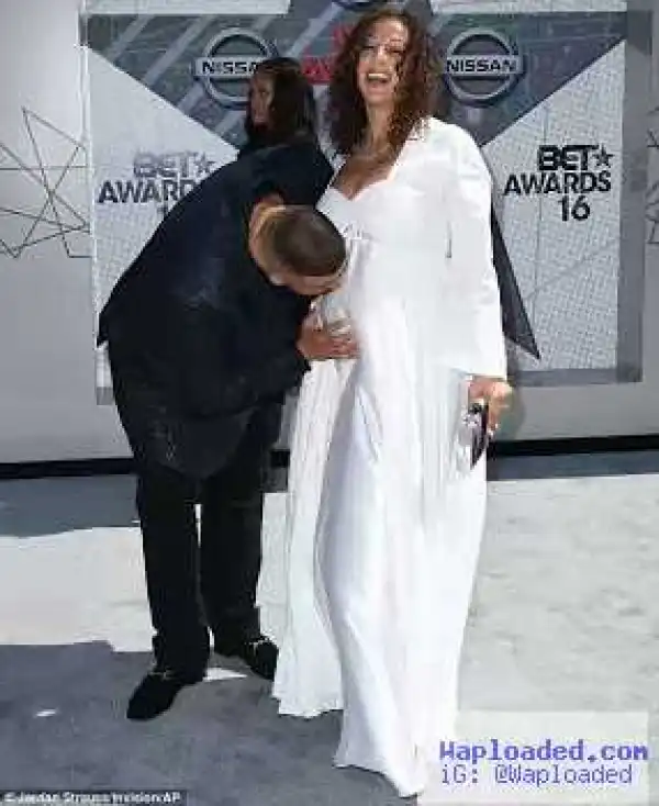 DJ Khaled Kisses Pregnant Fiancee Growing Baby Bump At The BET Awards